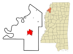 Coahoma County Mississippi Incorporated and Unincorporated areas Clarksdale Highlighted